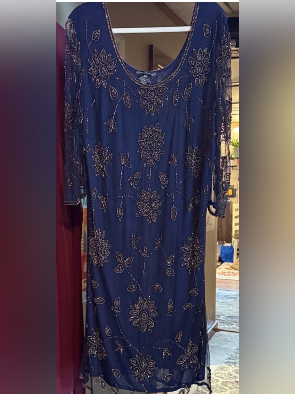 Gorgeous beaded cocktail dress from Pissaro Nights size 20W NEW